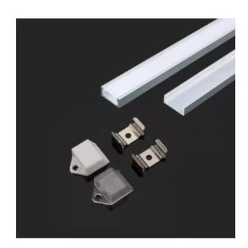 Aluminium profil LED szalagokhoz opál búrával, 2000*16*7mm