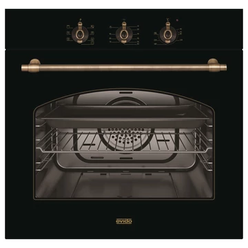 EVIDO RUSTIC-O 60A légkeveréses sütő, grill ,analóg, antracit/bronz