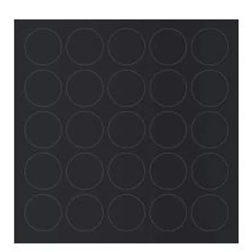 Öntapadós csavartakaró 14mm sima fekete 25db/levél