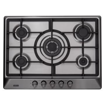 EVIDO VALEO 70X gázfőzőlap, 70 cm, WOK, inox