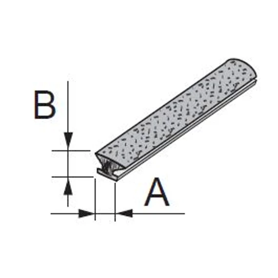 SEVROLL támfalas kefe becsúsztatható 4,8x4mm
