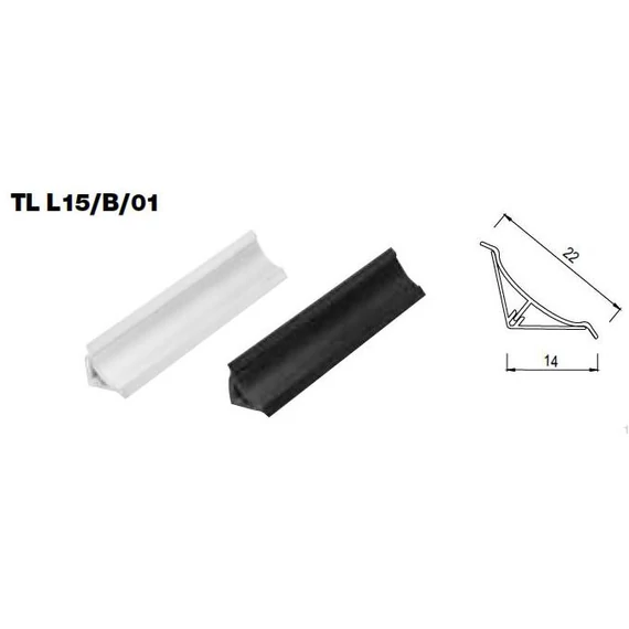 TL - minilite vízzáró 15 x 15 x 3000 mm Fehér fényes