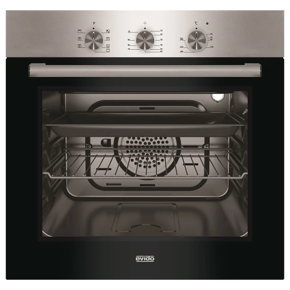 EVIDO PRIMO 63X légkeveréses sütő,inox/fekete