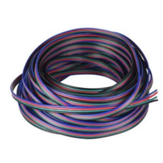 RGB kábel, 4 eres, színes