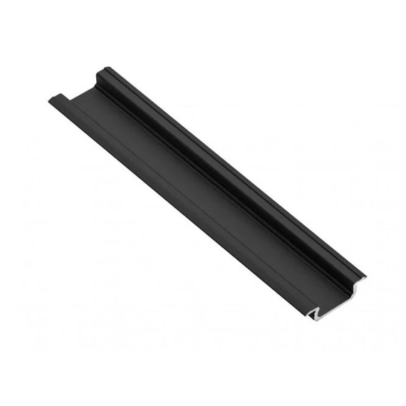 GTV GLAX led profil bemarós 2m fekete 22-15,25x5 (17mm )