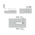 Kép 4/5 - Blum 956.1201 Tip-on adapter rövid Selyemfehér
