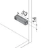 Kép 5/5 - Blum 956.1201 Tip-on adapter rövid Selyemfehér